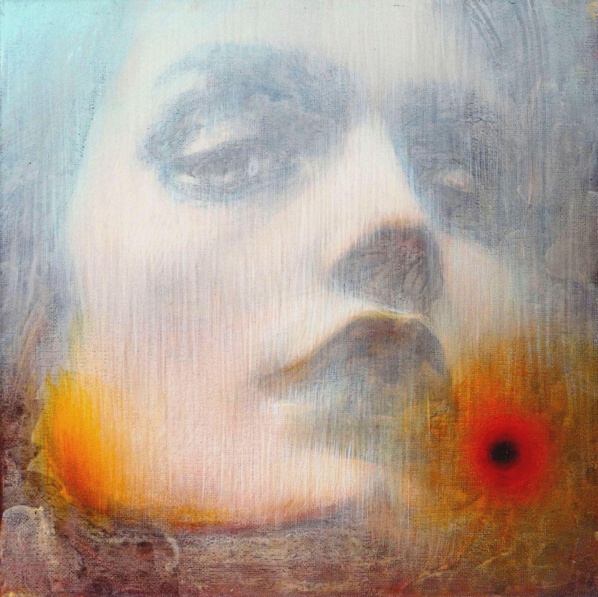 Kristine Kvitka Portrait Painting -  The colors of the soul - 16. 2017. Oil on canvas, 30x30 cm