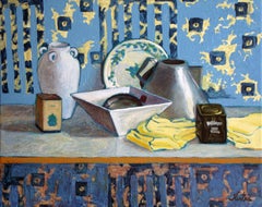 Used Still life in kitchen. Oil on canvas, 72x90 cm 