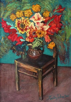 Night flowers. 2004, oil on canvas, 100x70 cm