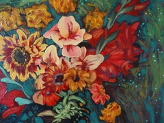 Night flowers. 2004, oil on canvas, 100x70 cm