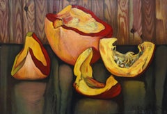 Pumpkins. Öl auf Leinwand, 66,5 x96 cm