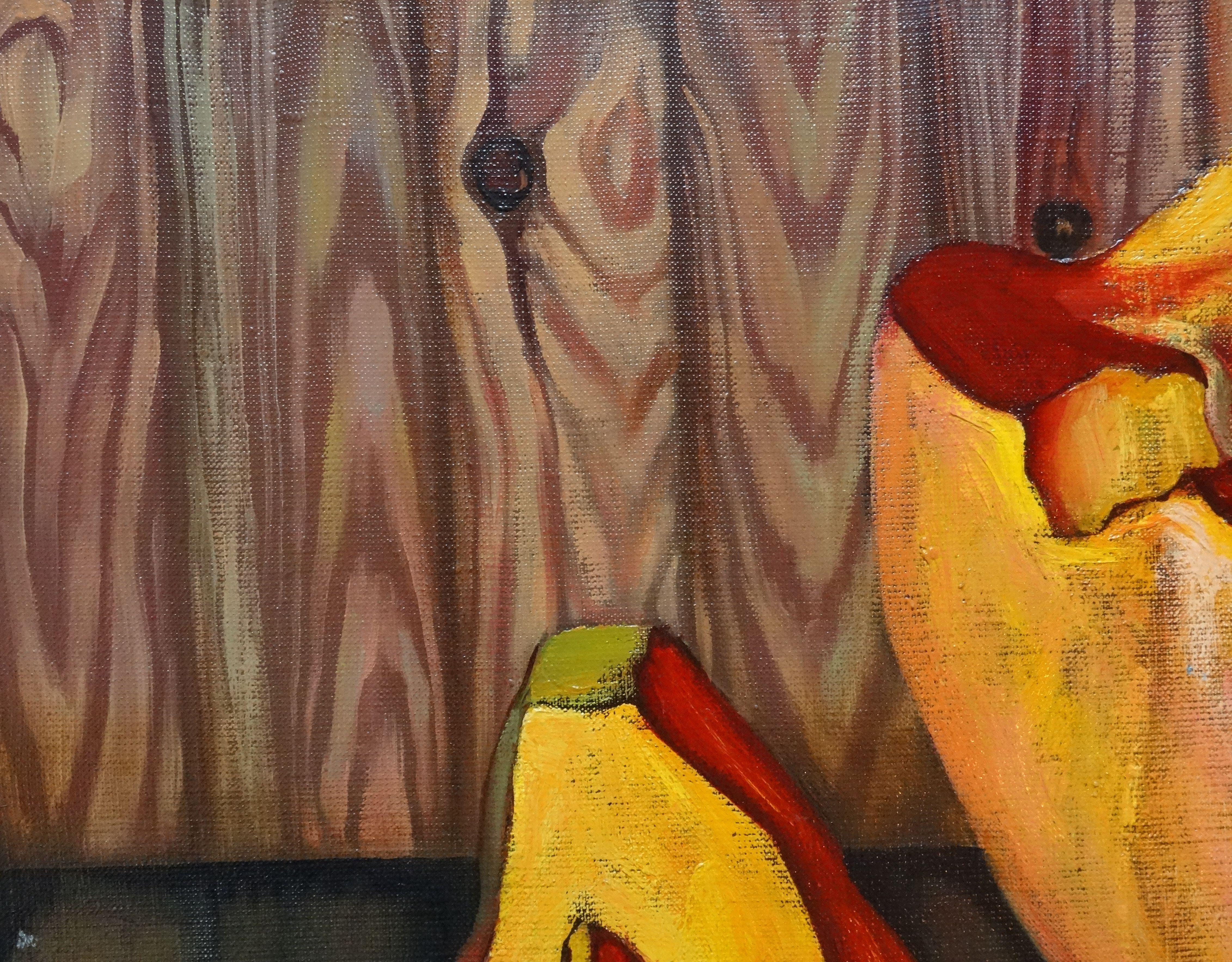 Pumpkins. Öl auf Leinwand, 66,5 x96 cm (Braun), Still-Life Painting, von Kristine Kvitka