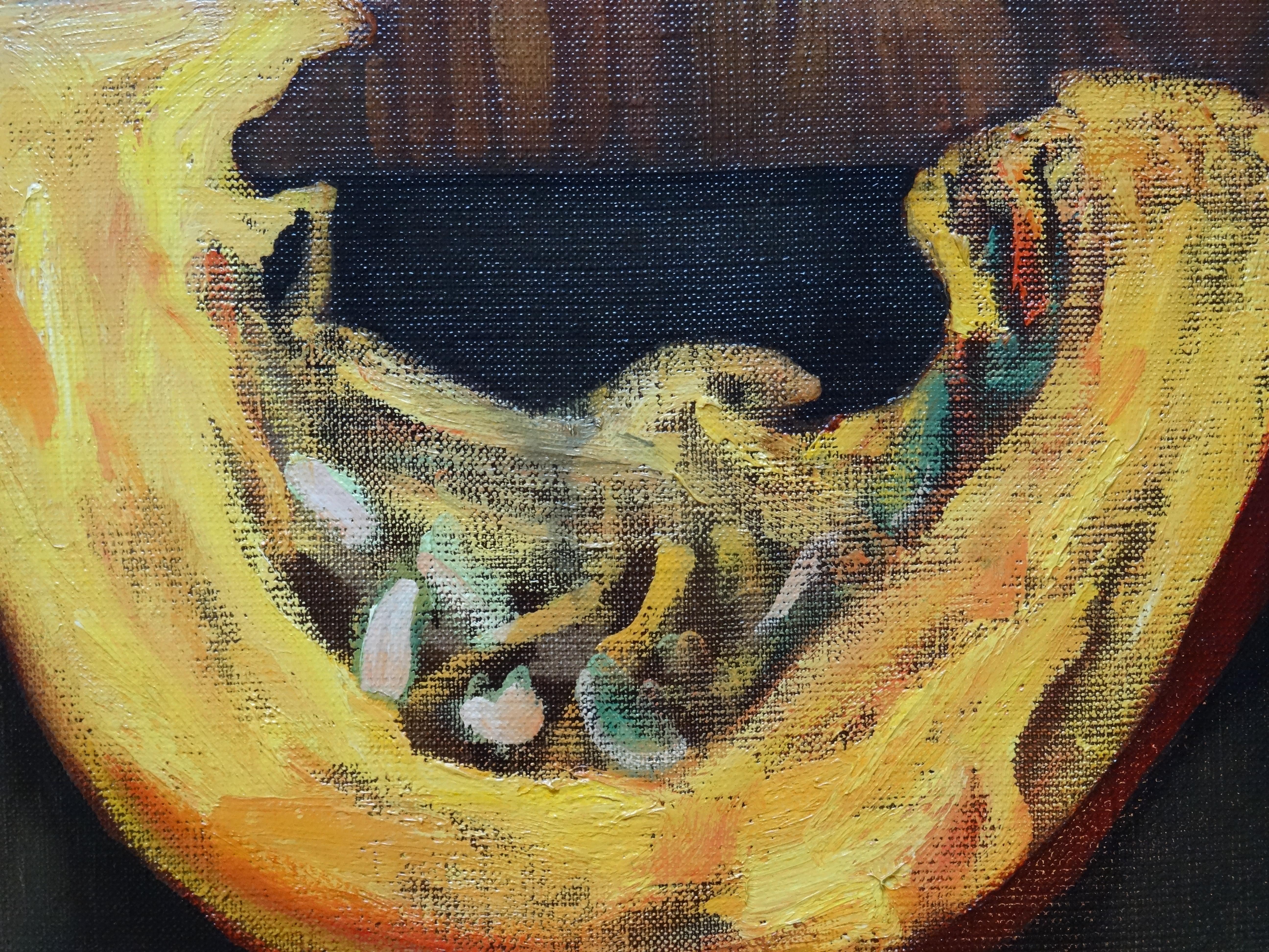 Pumpkins. Öl auf Leinwand, 66,5 x96 cm – Painting von Kristine Kvitka