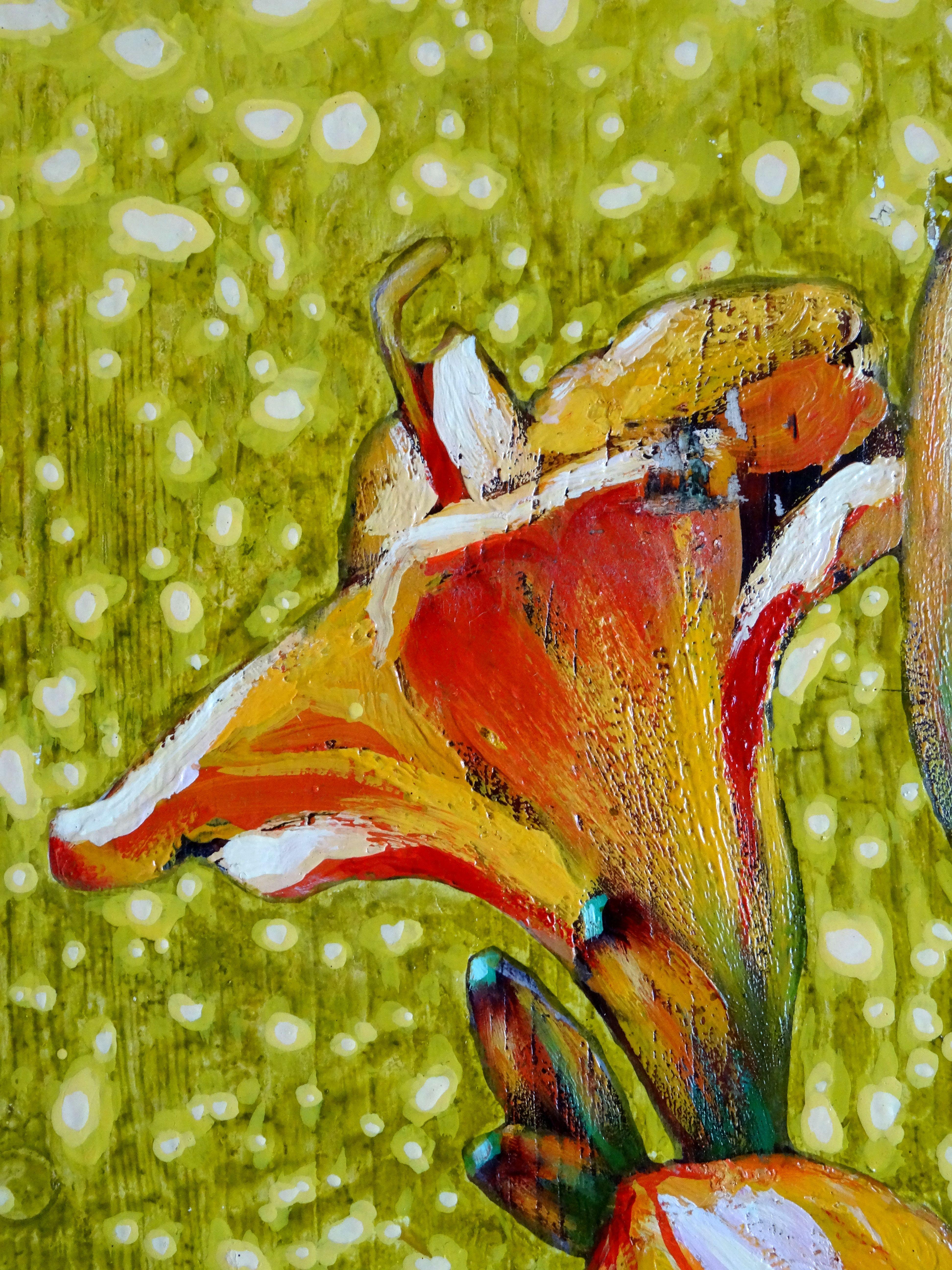 Fleur. 2012, huile sur bois, 60x39 cm
Daylily sur fond jaune

Kristine Kvitka (1983)

Kristine Kvitka est une artiste lettone, née à Riga en 1983. Elle vit et travaille actuellement à Tricase (Italie) et à Riga (Lettonie). Sa formation artistique a