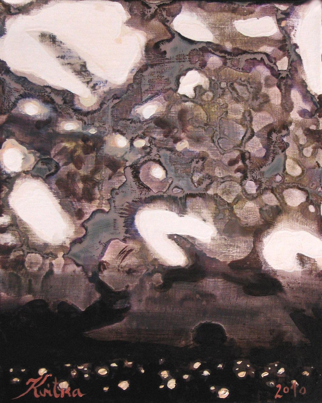 Landscape Painting di Kristine Kvitka - Vicinanza celeste. 2010, olio su tela, 30x24 cm