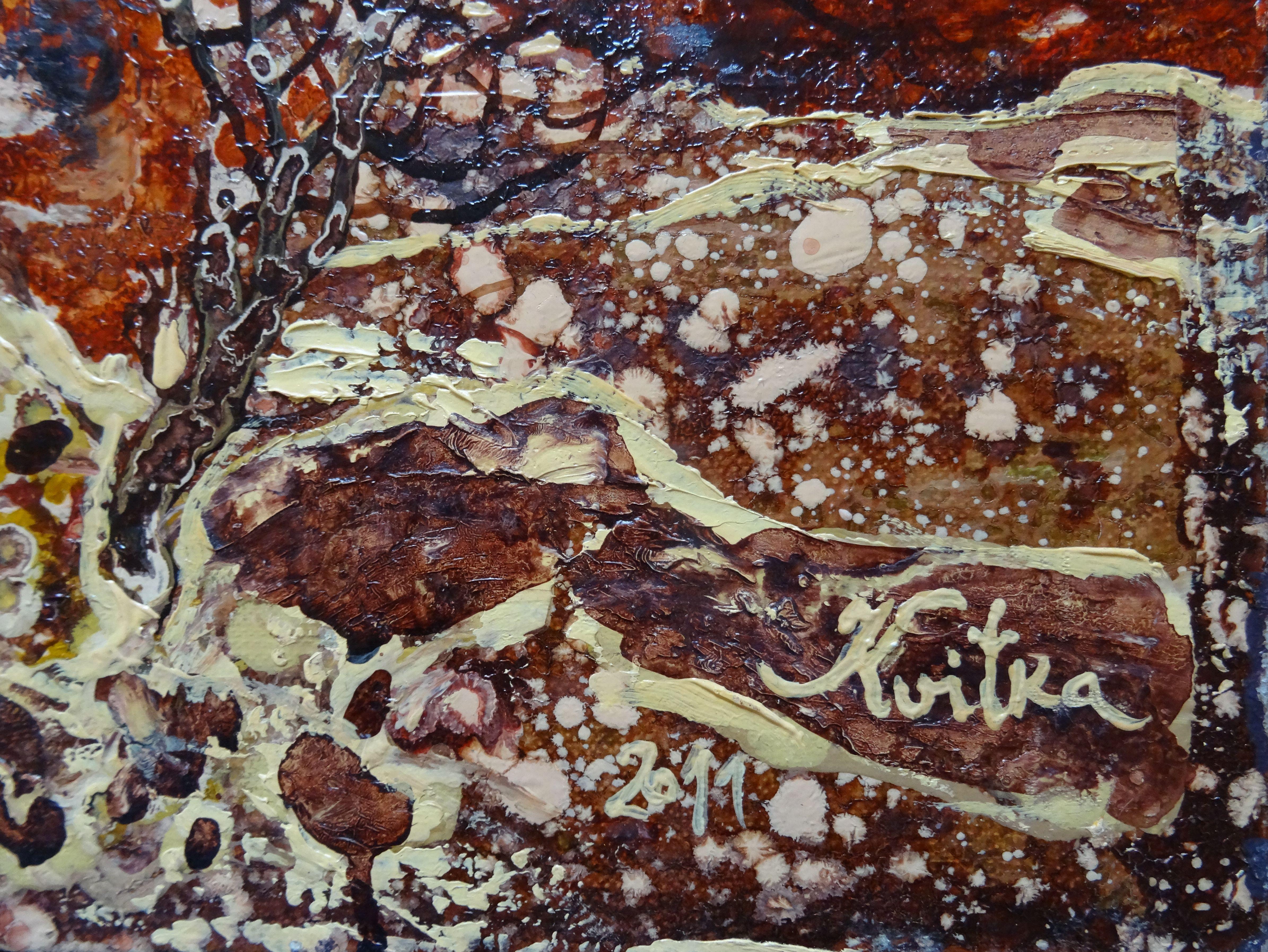 Llega la noche 2011, óleo sobre lienzo, 80x100 cm - Painting Contemporáneo de Kristine Kvitka