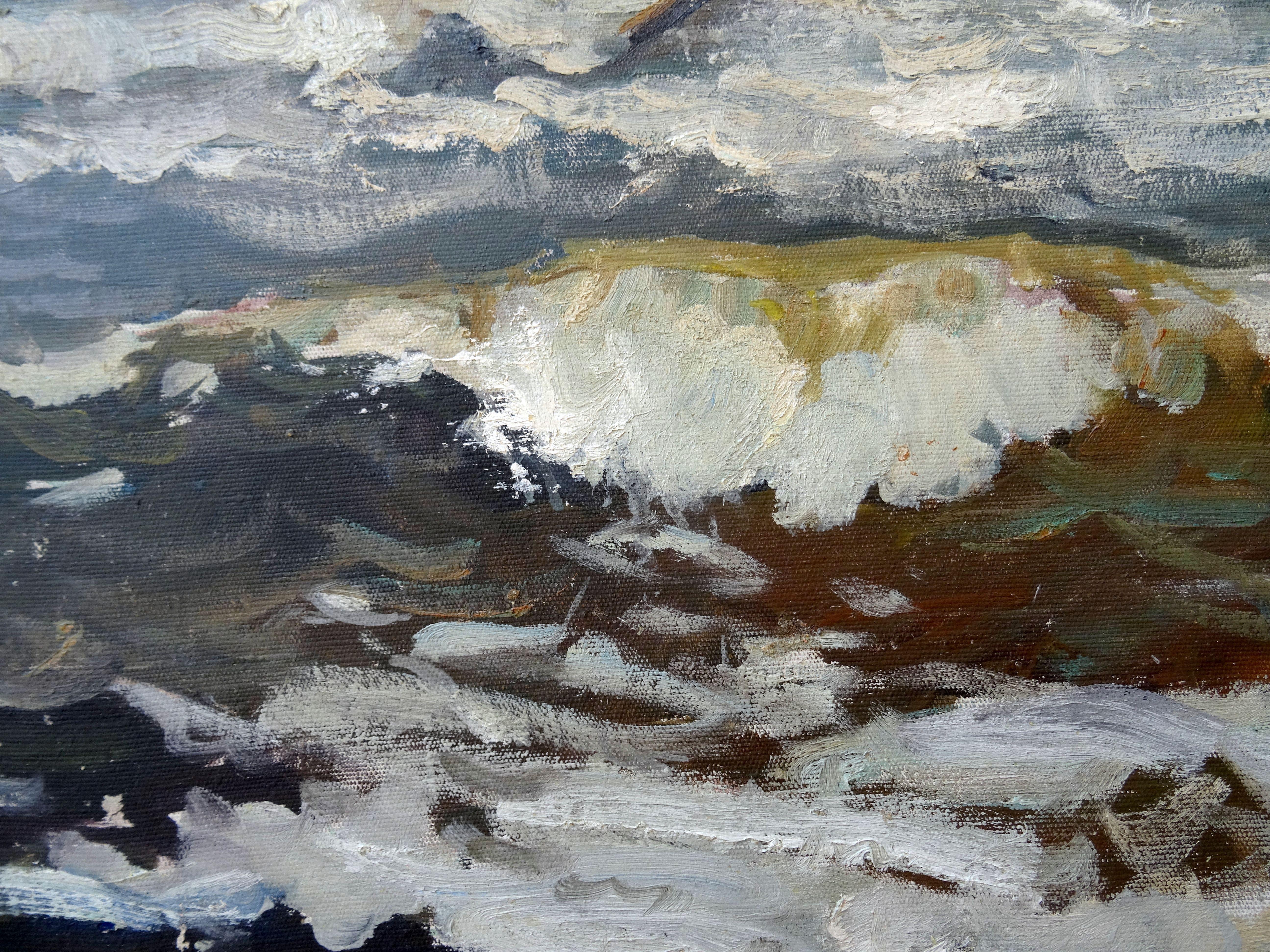 La mer. Peinture à l'huile sur toile 61 x 70 cm - Réalisme Painting par German Dontsov