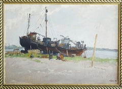 Ship repair. 1956, oil on canvas, cardboard, 43, 5x61, 5 cm