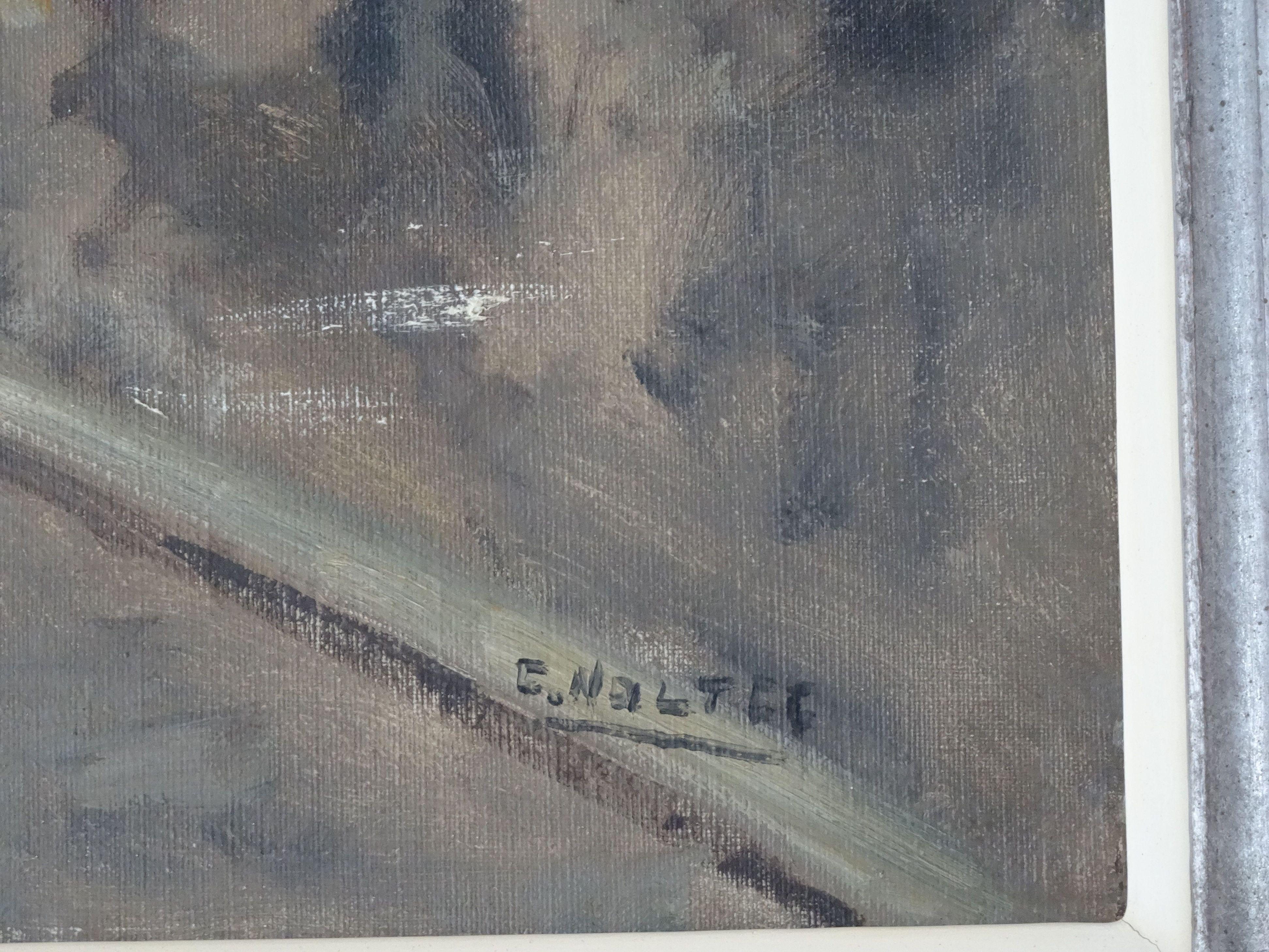Paris Boulevard, 20. Jahrhundert, Leinwand, Öl, 60x90 cm (Impressionismus), Painting, von Bernardus Cornelis Noltee
