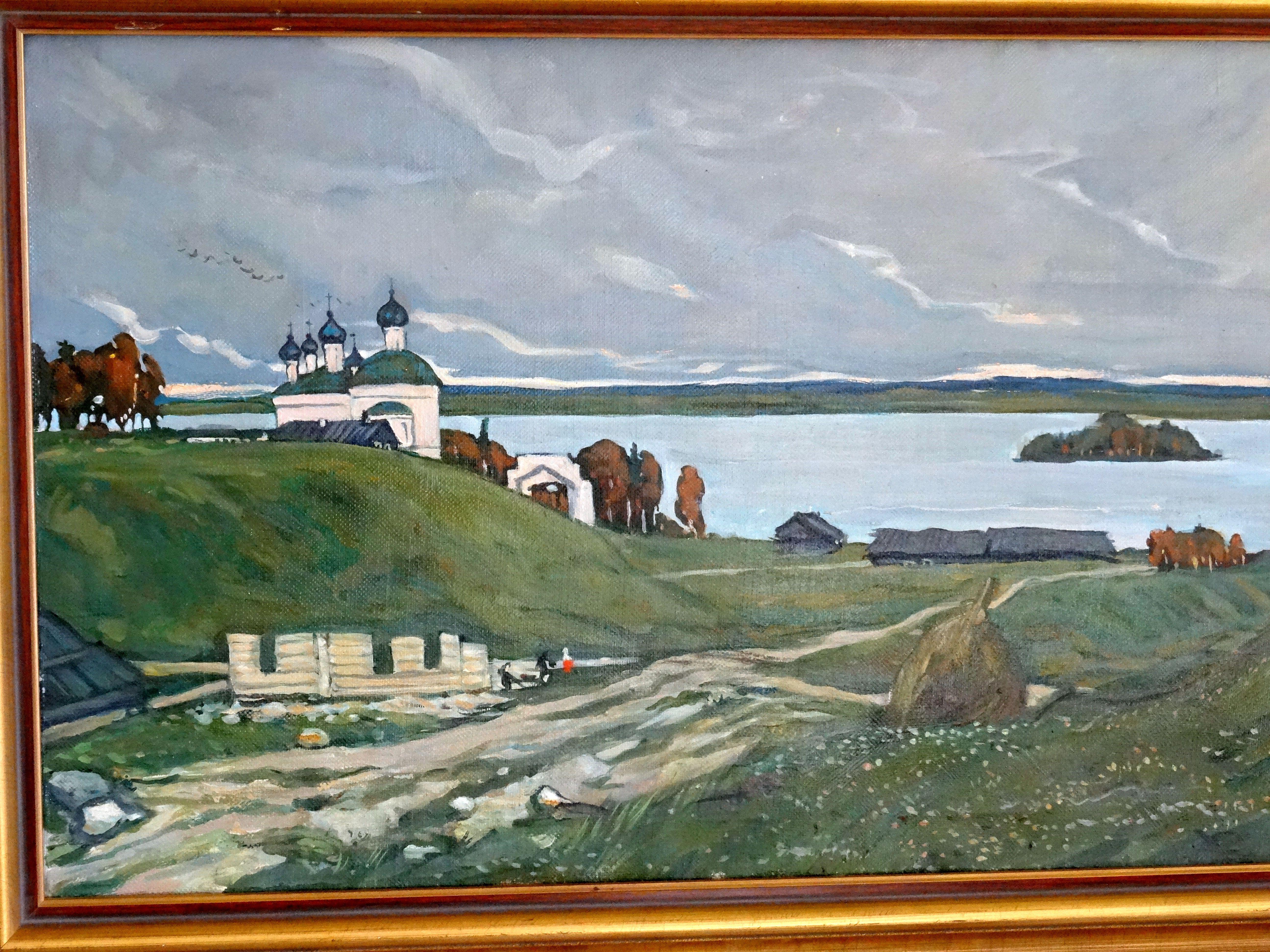 Russischer Nord. Öl auf Leinwand, 50x101 cm (Impressionismus), Painting, von Ilya Glazunov