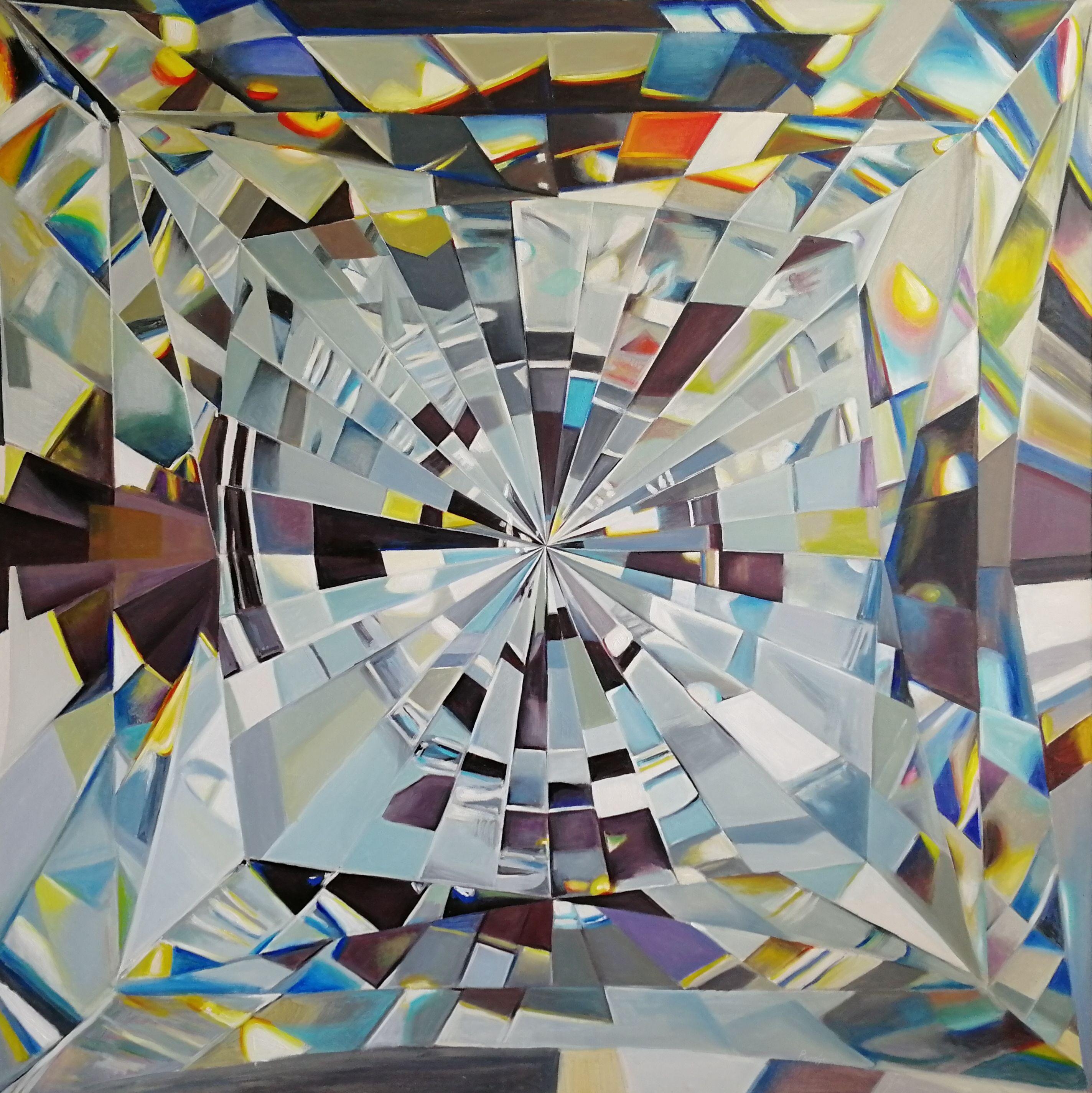 Alyona Prokofjeva Interior Painting - Gemstone. 2014. Oil on canvas, 120x120 cm