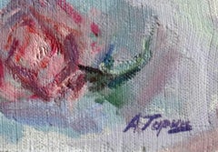 Bouquet on the window. 1995, oil on canvas 46х38 сm