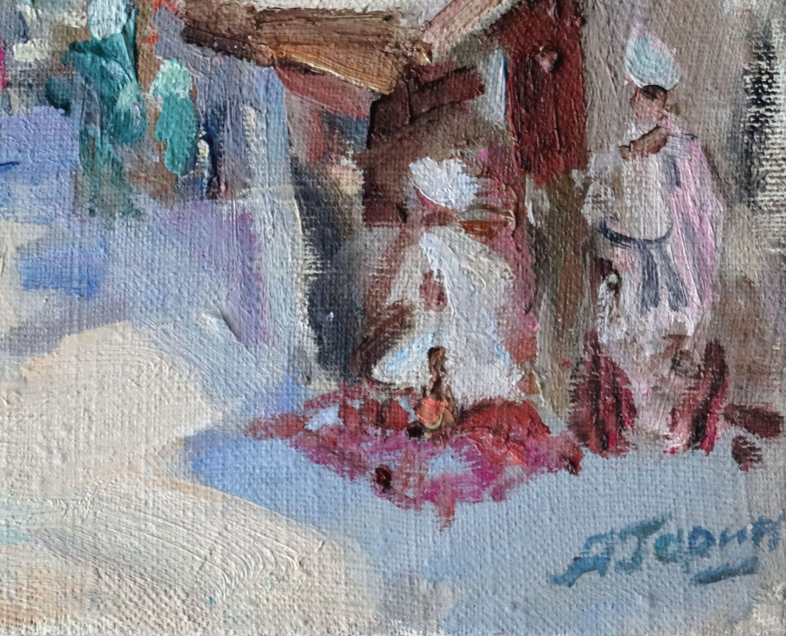 Bujara. 1995, óleo sobre lienzo, 27х41 сm - Painting de Aleksey Garin