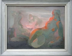 Midsummer. Sauna. 1990, cardboard, oil, 70x94 cm
