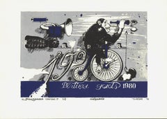 The New Year graphisms & 13. 1979, carta, serigrafia, 15, 5x21, 5 cm