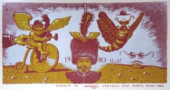 Graphisms & 4. 1979, paper, silk screen, 15x28 cm
