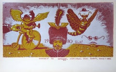 Graphisms & 4. 1979, paper, silk screen, 15x28 cm