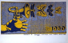 Saphisms & 3. 1980, Papier, Seidenschirm, 15x28 cm