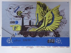 Graphisms & 2. 1980, paper, silk screen, 15x21 cm