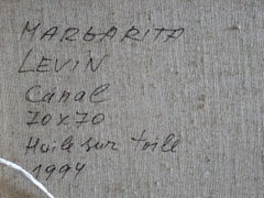 Canal in Paris. 1994, canvas, oil, 70x70 cm