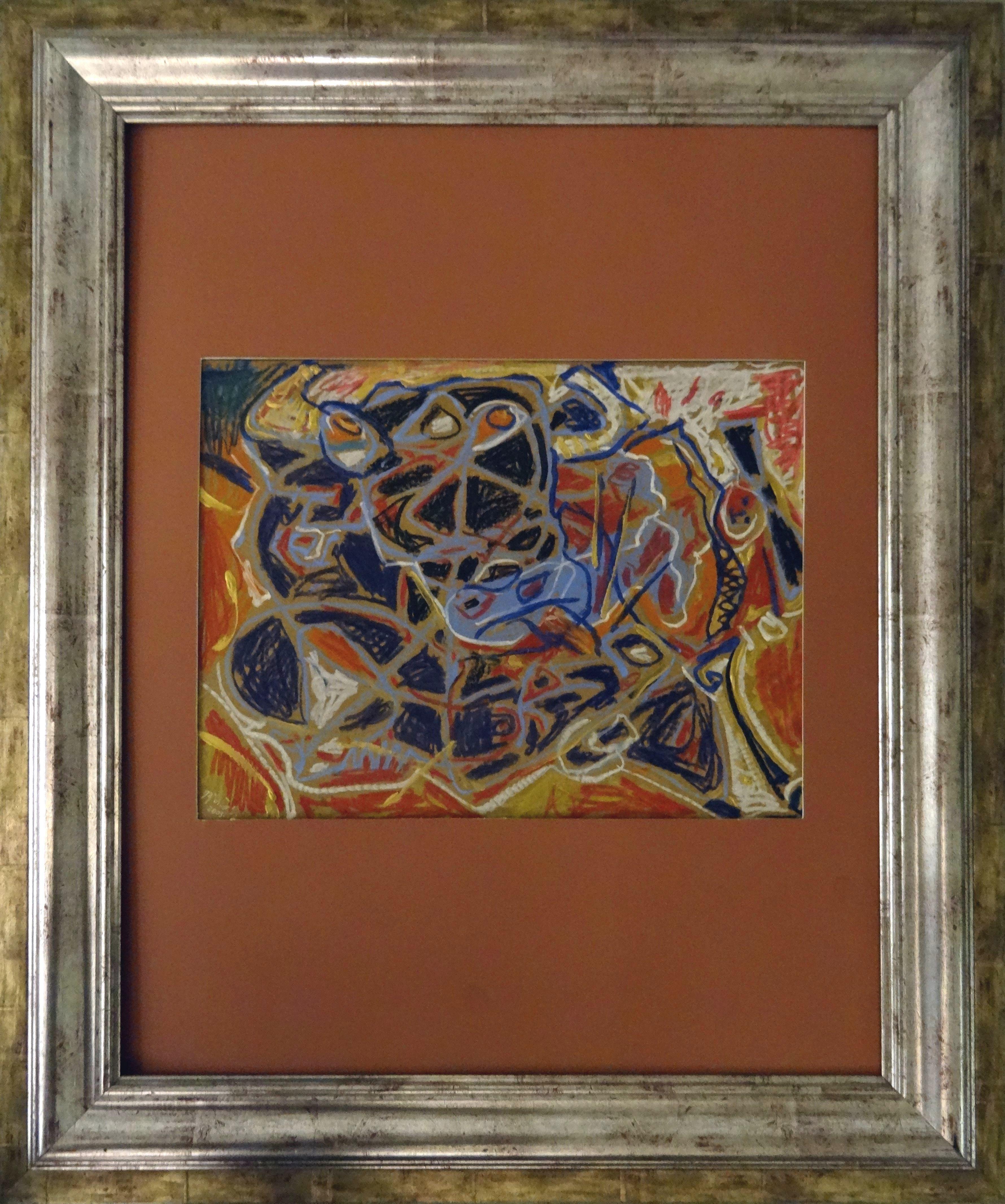 Ole! 2003, tecnica mista su cartone, 30x39 cm - Painting Espressionismo astratto di Gunta Liepina Griva