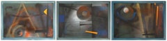 Trittico "Silenzio  Cartone, tecnica mista, 49x70cm dimensioni totali 49x210 cm