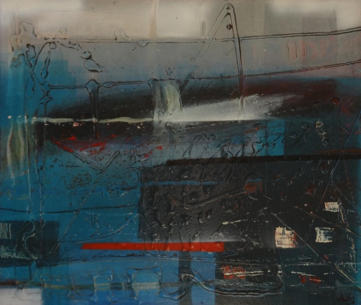 Maris Abilevs  Abstract Painting – Ausgewogenheit. Kartenkarton, Acryl, 60x70 cm