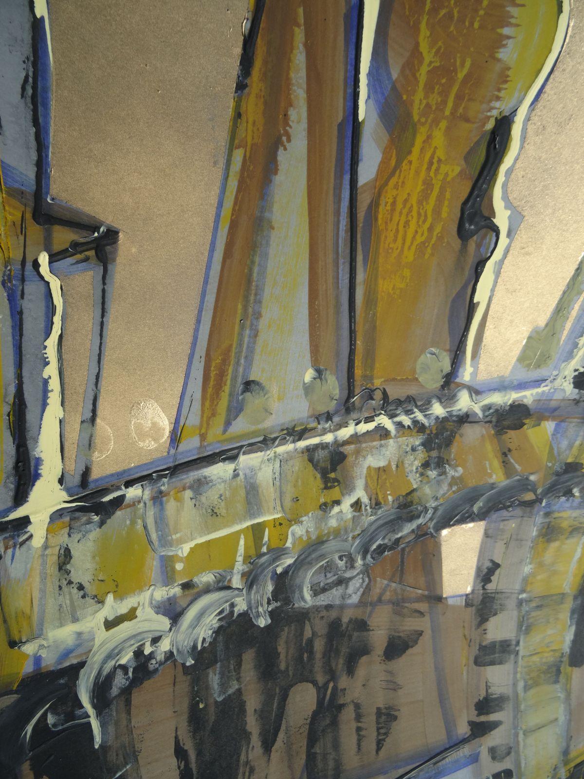 Stadtlandschaft. Papier, Acryl, 100x70 cm (Zeitgenössisch), Painting, von Maris Abilevs 
