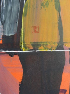 Stadtlandschaft. Papier, Acryl, 100x70 cm
