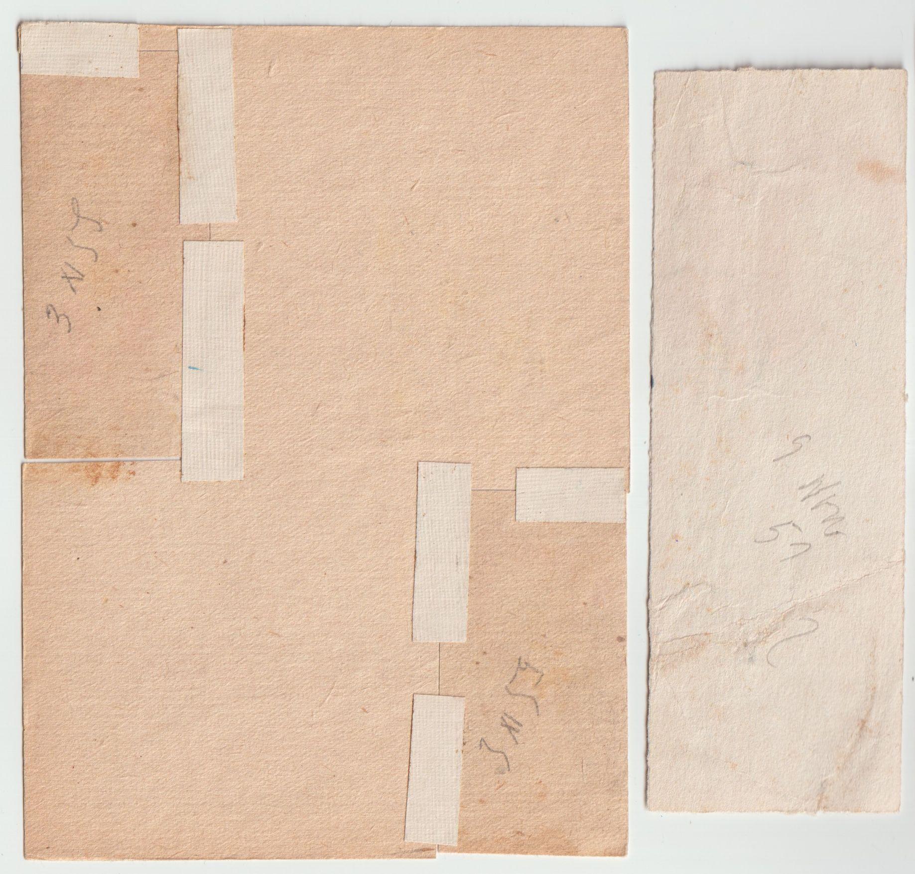 Erotic motives. 3.pcs., paper, mixed media, 12, 6x4, 3 cm, 6, 1x3, 2 cm, 6, 9x3, 2 cm - Painting by Adolfs Zardins