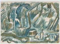 Mirror. Paper, mixed media, 10x14 cm