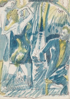 Aseo. Papel, técnica mixta, 14x10 cm