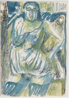 Act. 1960, cardboard, mixed media, 14x10 cm