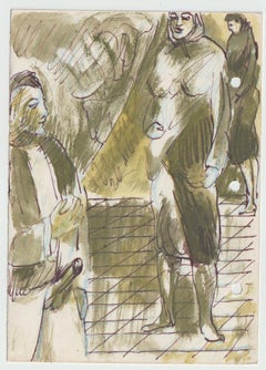Excitation. 1960, paper, mixed media, 14x10 cm