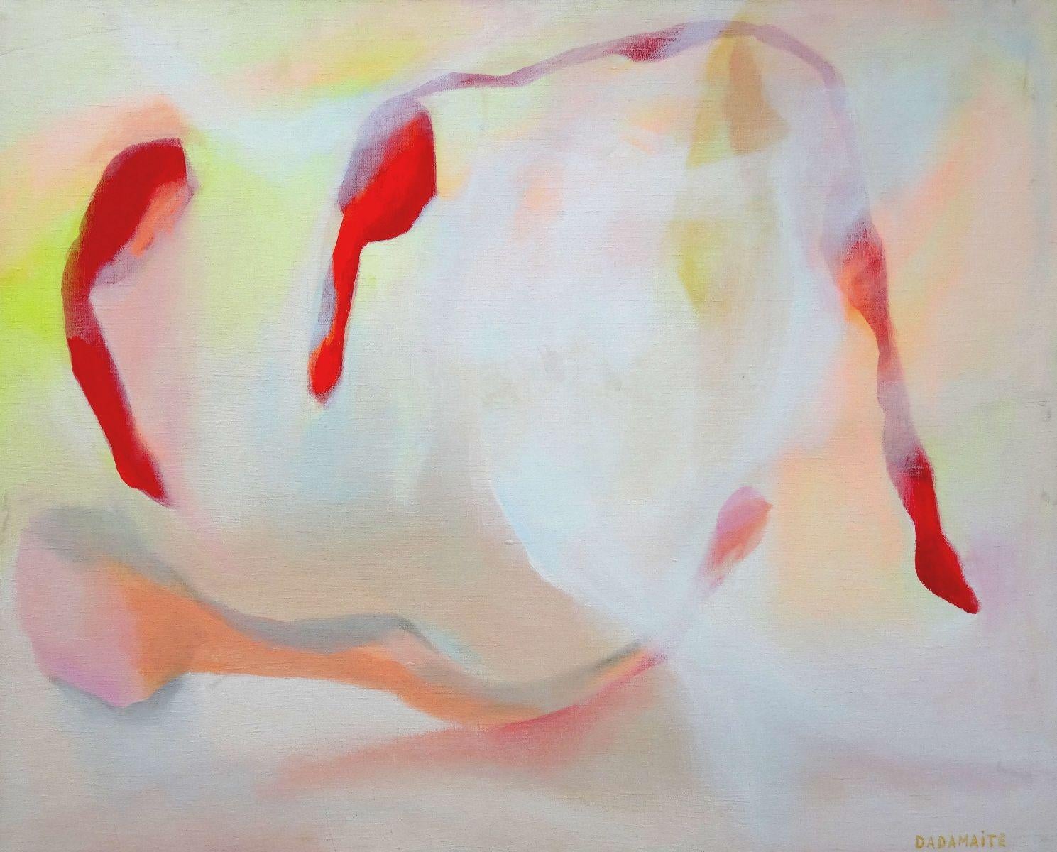 Diana Adamaite Abstract Painting - Abstract composition V 5. 2004. Oil on canvas, 60x75 cm