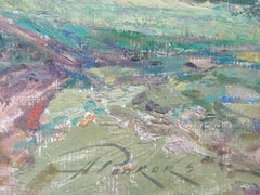 Landscape with oak. Canvas, cardboard, oil, 48x70 cm