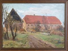 Yard. Oil on cardboard, 33x46.5 cm