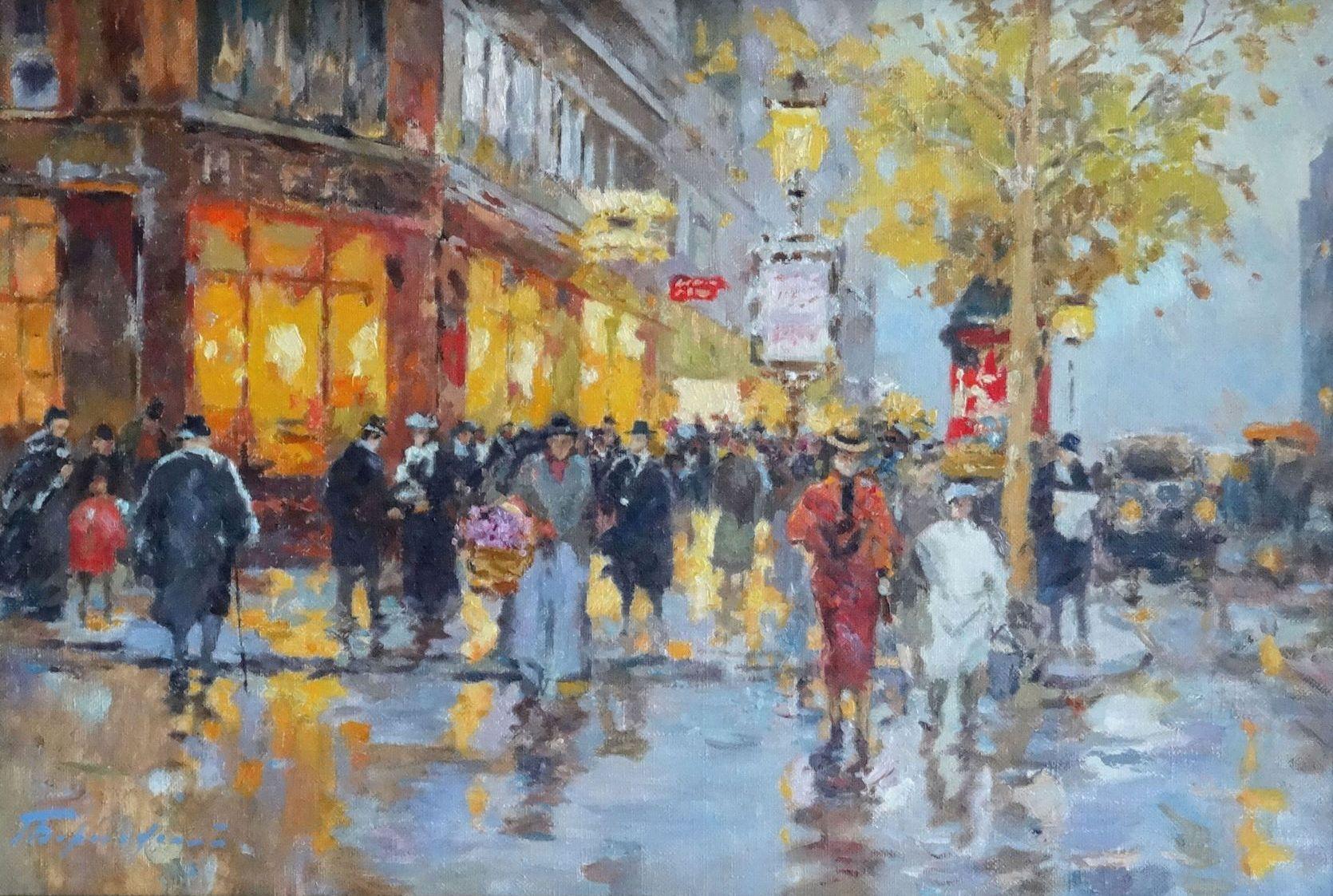 After the rain. Paris. Oil on canvas, 54,5x80 cm