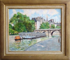 Le nouveau pont. Huile sur toile, 60,5 x 70,5 cm