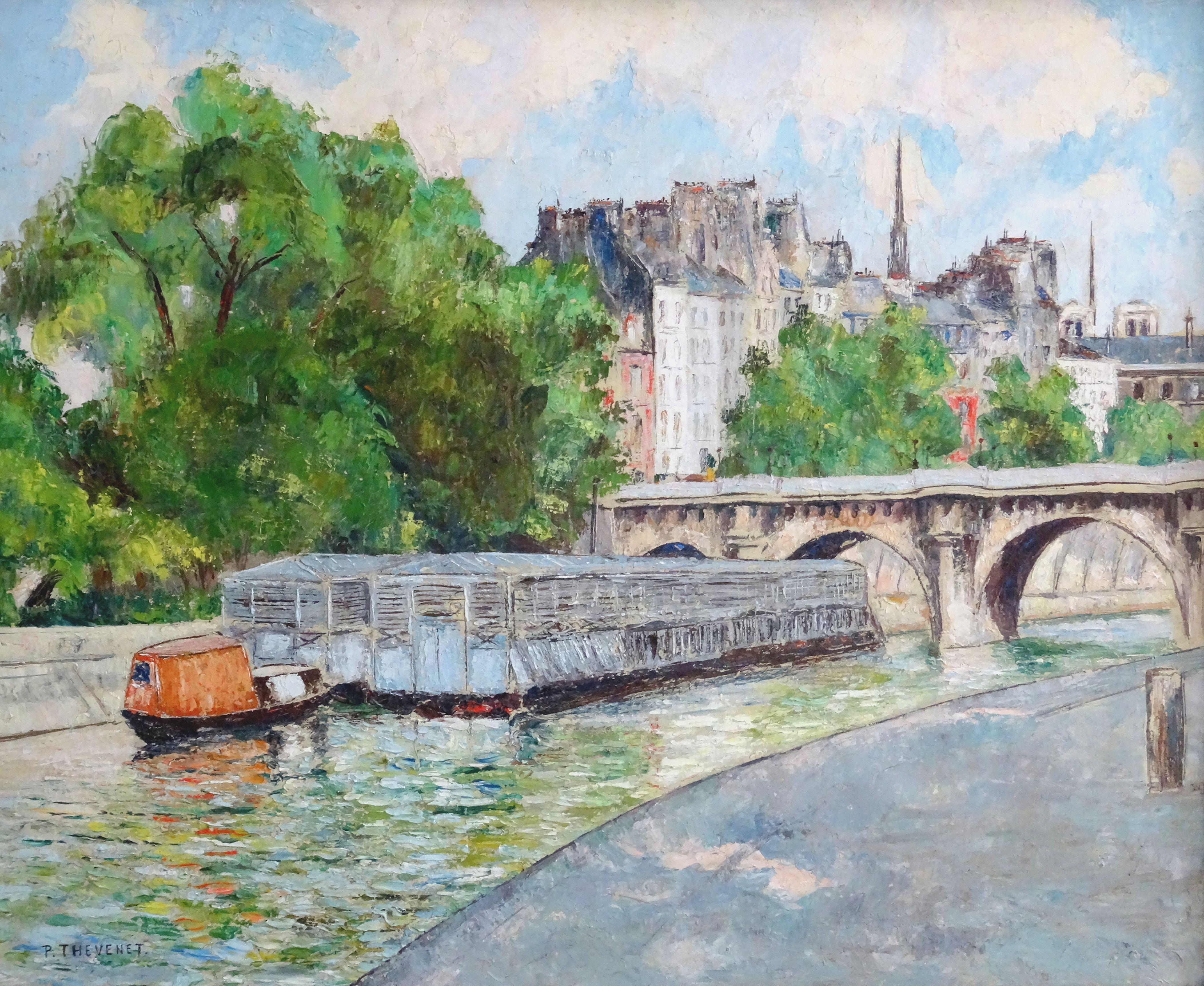 The new bridge. Oil on canvas, 60, 5x70, 5 cm For Sale 3
