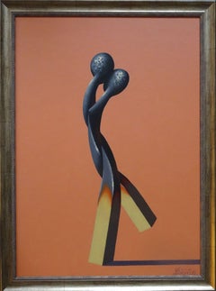 Couple. Acrylic on cardboard, 70x50 cm