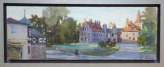 City landscape. 2017, oil on canvas, 25x70 cm