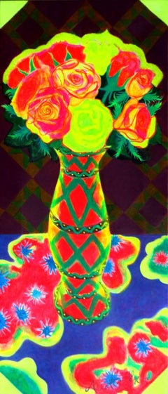 Roses. 2012, canvas, mixed media, 70x30 cm