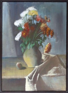 Still life with flowers. Oil on canvas, 110x80 cm