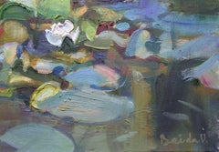 Nenúfares. 2019. Óleo sobre lienzo, 40x80 cm