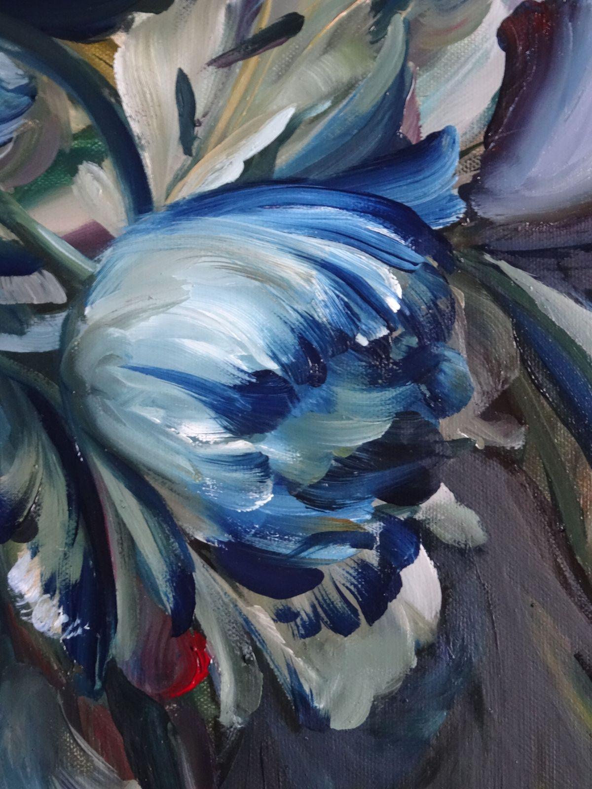 blue tulips painting