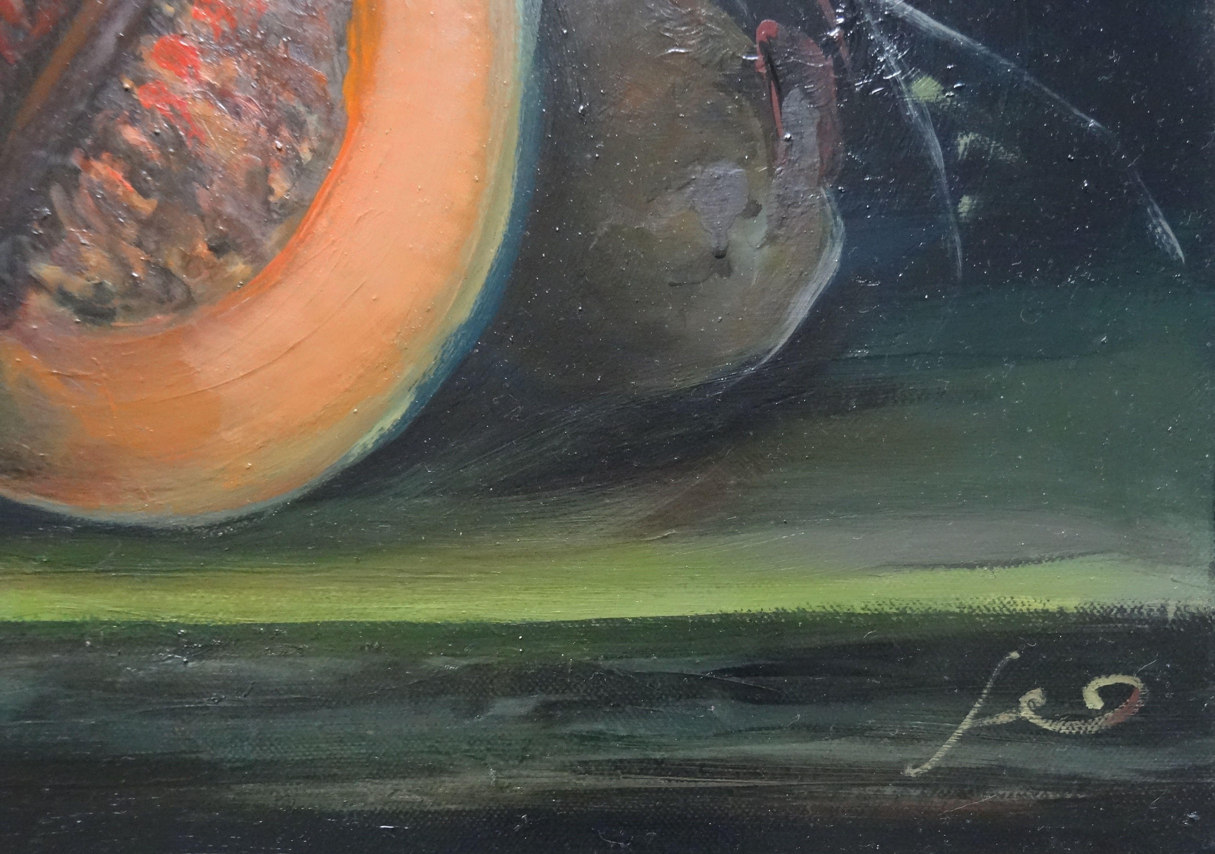 Pumpkin. 2021. Canvas, oil, 65x90 cm - Painting by Arturs Amatnieks (Leon) 