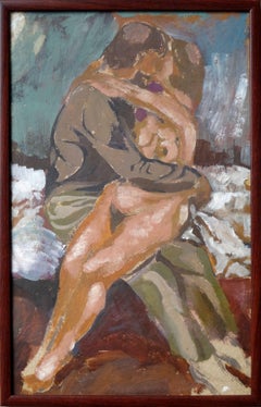 Amanti. Cartone, olio, 44x28 cm + libro regalo
