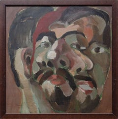 Dynamic self-portrait. 1972. Cardboard, oil, 37x36, 5 cm + gift book