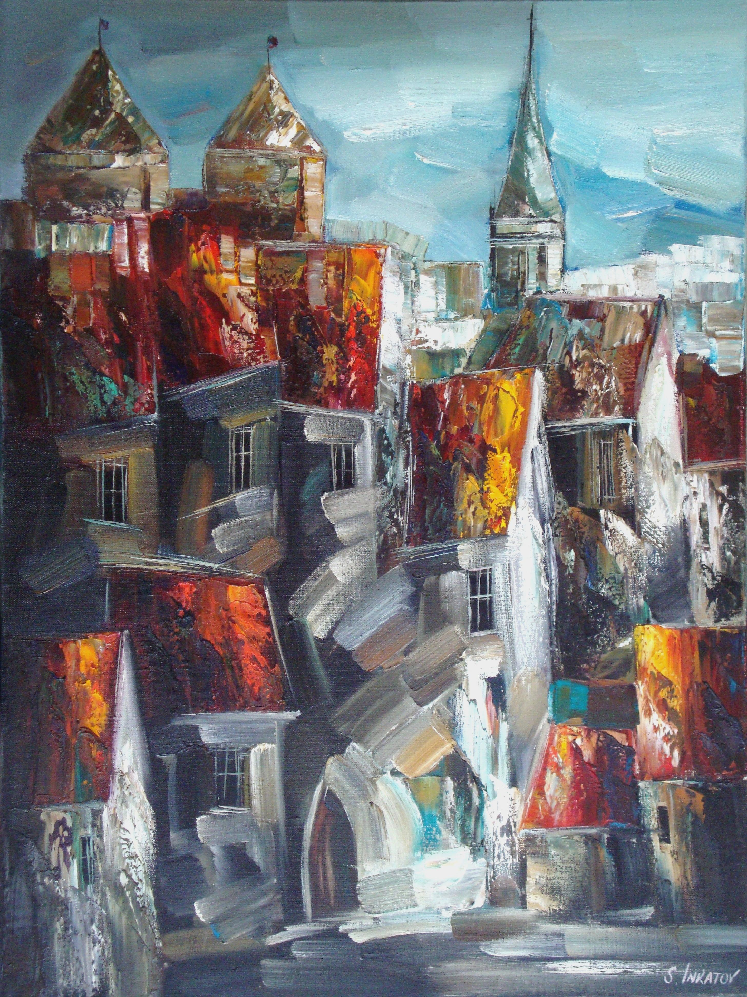Old town. 2009, oil on canvas, 80x60 cm
